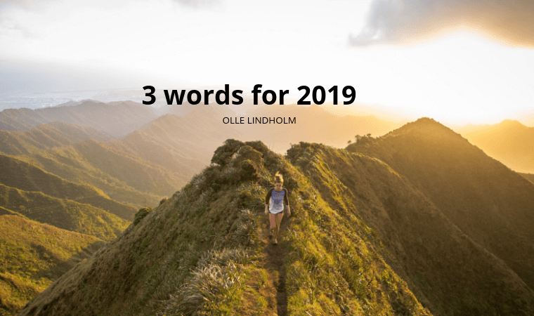 My three words for 2019